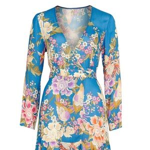 Spell & the gypsy blue skies wrap mini dress